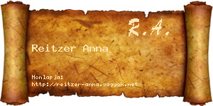 Reitzer Anna névjegykártya
